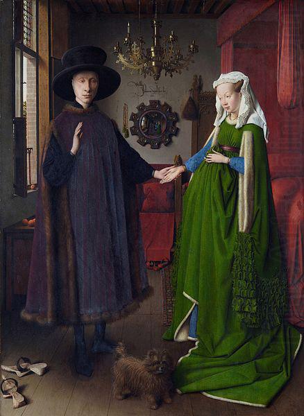 Jan Van Eyck Untitled, known in English as The Arnolfini Portrait, The Arnolfini Wedding, The Arnolfini Marriage, The Arnolfini Double Portrait, or Portrait of Gio china oil painting image